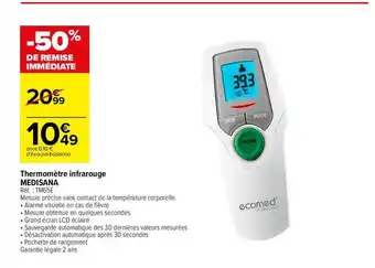 Carrefour Thermomètre infrarouge medisana offre
