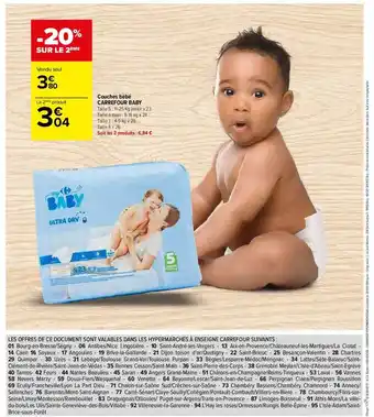 Carrefour Couches bébé carrefour baby offre