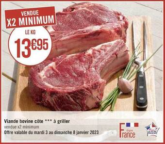 Casino Supermarchés Viande bovine côte***à griller offre