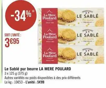 Le sablé pur beurre la mère poulard