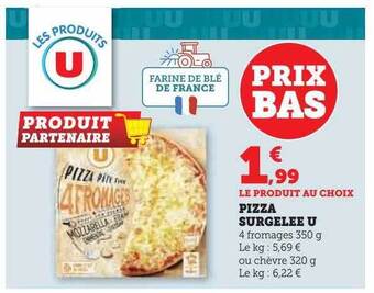 Hyper U Pizza surgelée u offre
