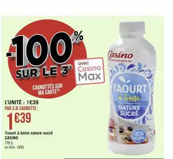 Yaourt à boire nature sucré casino