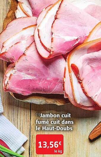 Jambon cuit fumé cuit dans le haut-doubs