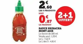 Hyper U Sauce sriracha mont asie offre