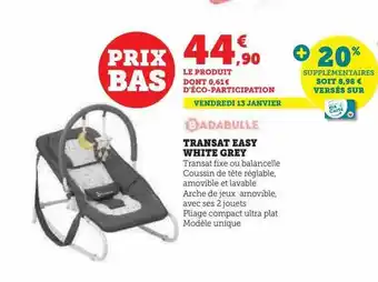 Transat easy white grey badabulle