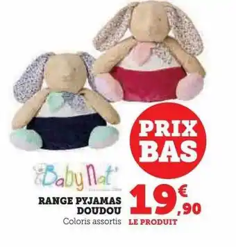 Hyper U Range pyjamas doudou baby nat' offre