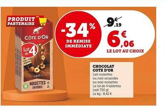 U Express Chocolat côte d'or offre