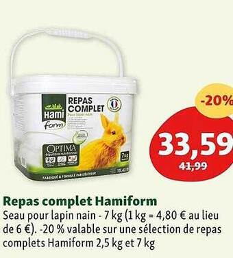Maxi Zoo Repas complet hamiform offre