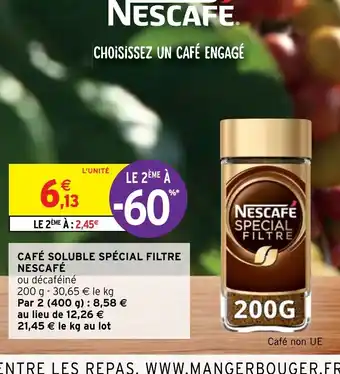 Intermarché Café Soluble Spécial Filtre Nescafé offre