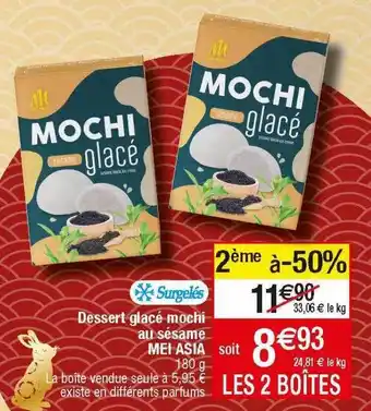 Migros Dessert glacé mochi au sésame mei asia offre