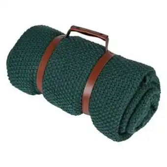Plaid tricot vert émeraude