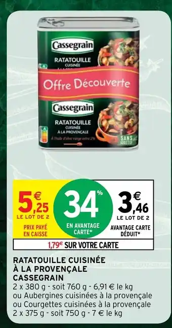 Intermarché Ratatouille Cuisinée à la Provençale Cassegrain offre