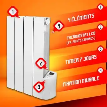 Bricorama Radiateur inertie fluide 600w 4 éléments - warm tech offre