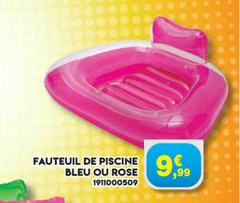 Maxi Bazar Fauteuil De Piscine Bleu Ou Rose offre