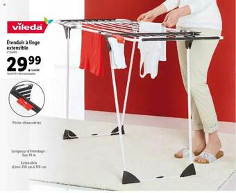 Lidl étendoir à Linge Extensible Vileda offre