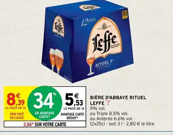 Intermarché Bière d'Abbaye Rituel Leffe offre