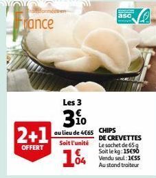 Auchan Chips de crevettes offre