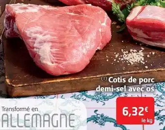 Cotis de porc demi-sel avec os