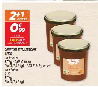 Netto Confiture extra abricots netto offre