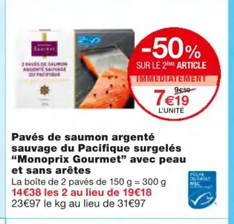 Pavés de saumon argenté