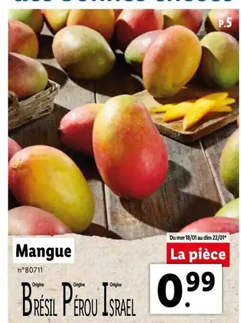 Lidl Mangue offre