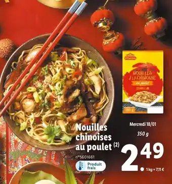 Lidl Nouilles chinoises au poulet offre