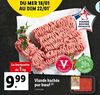 Lidl Viande hachée pur bœuf offre