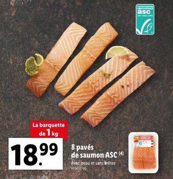 Lidl 8 pavés de saumon ASC offre