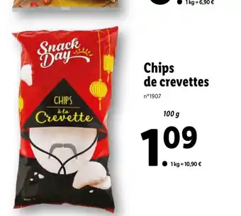 Lidl Chips de crevettes offre