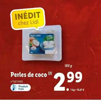 Lidl Perles de coco offre