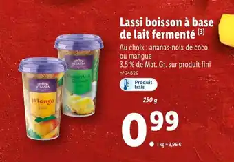 Lidl Lassi boisson à base de lait fermenté offre