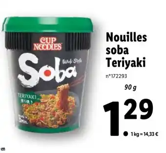 Nouilles soba Teriyaki