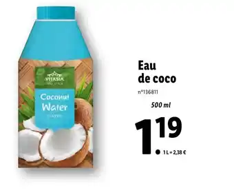 Lidl Eau de coco offre