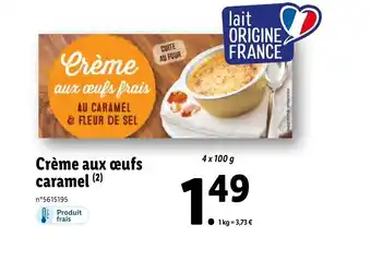 Lidl Creme Aux Oeufs Caramel offre