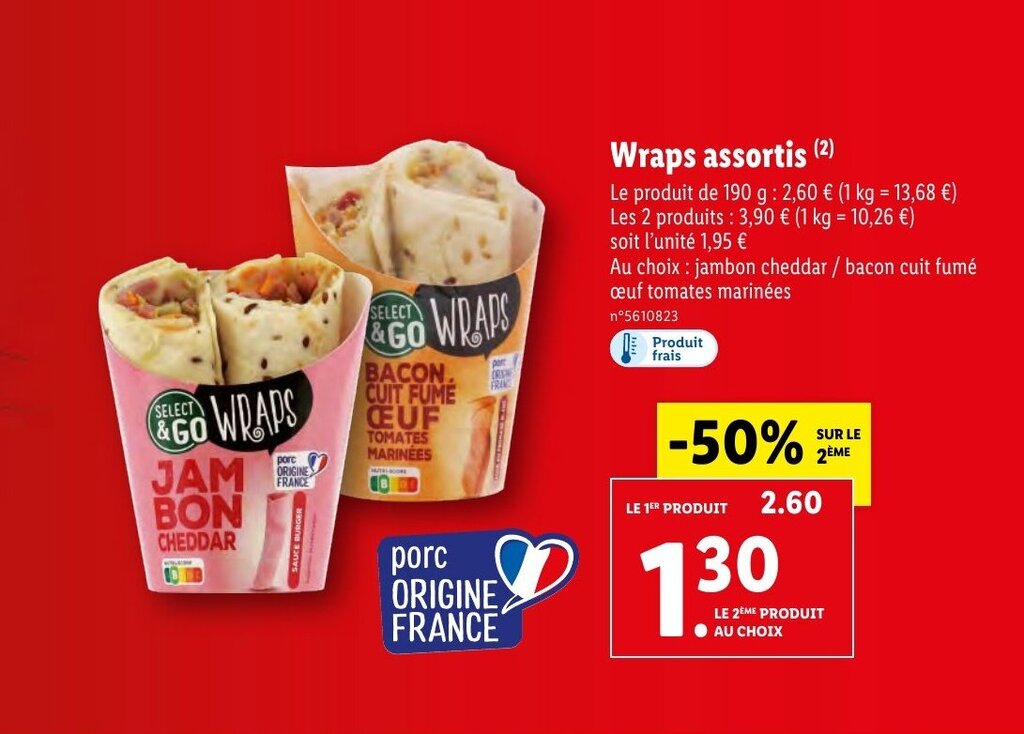 Promo Wraps Assortis chez Lidl