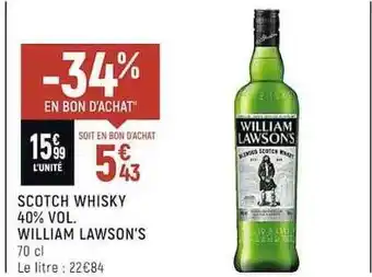 Casino Shop Scotch whisky 40% vol. william lawson's offre