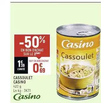 Casino Shop Cassoulet casino offre