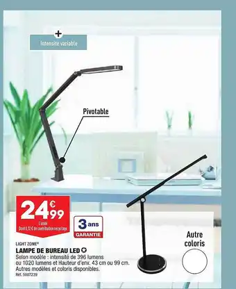 ALDI Lampe de bureau led light zone offre
