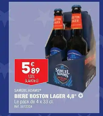 ALDI Samuel adams bière boston lager 4.8° offre