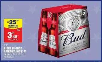 ALDI Bud bière blonde américaine 5° offre