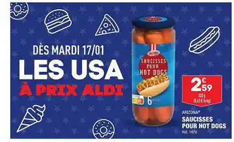 ALDI Saucisses pour hot dogs offre