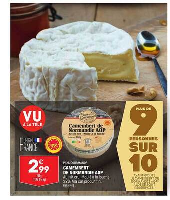 ALDI Camembert de normandie aop pays gourmand offre