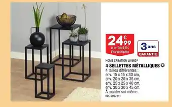 ALDI 4 sellettes métalliques home creation living offre
