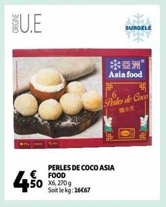 Auchan Perles de coco asia food offre