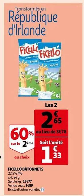 Auchan Ficello bâtonnets offre