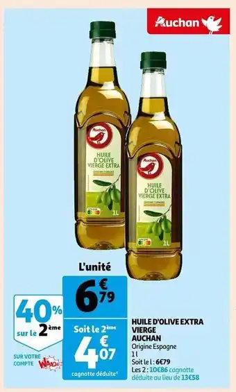 Auchan Huile d'olive extra vierge auchan offre