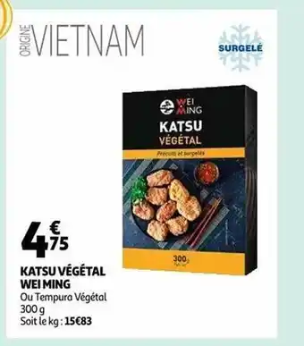 Auchan Katsu végétal wei ming offre