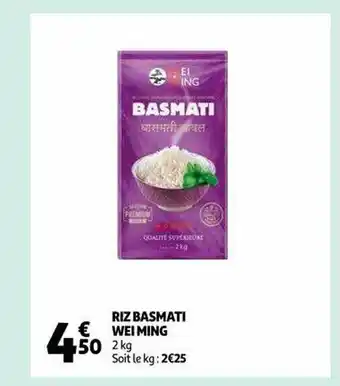 Auchan Riz basmati wei ming offre