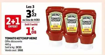 Auchan Tomato ketchup heinz offre