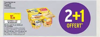 Intermarché Riz au lait à la vanille la laitière offre